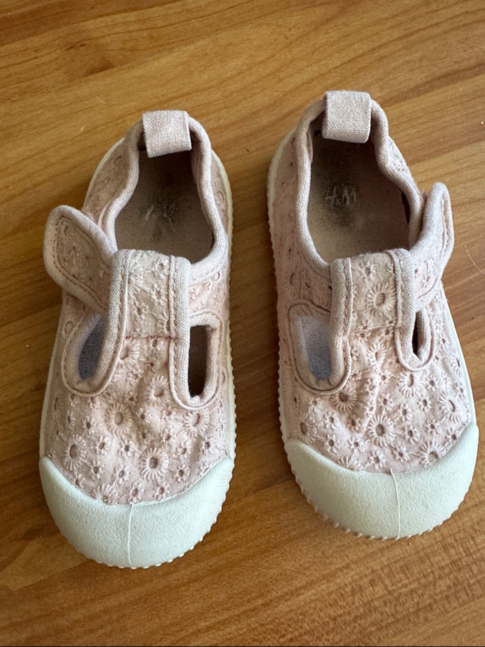 H&M Blush Pink Floral Mary Jane Walker Shoes